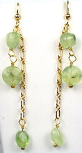 Load image into Gallery viewer, Dazzling Minty Green Natural Prehnite and 14Kgf Earrings