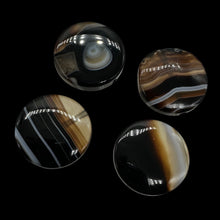 Load image into Gallery viewer, Black and White Sardonyx Agate 20mm Coin Bead 8" Strand (10 Beads) 9349HS