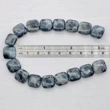 Load image into Gallery viewer, Speckled Labradorite Square Coin Bead Strand 109557