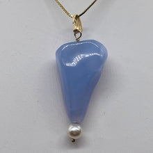Load image into Gallery viewer, Blue Chalcedon Sterling Silver Designer Pendant | 2" Long | Blue | 1 Pendant |