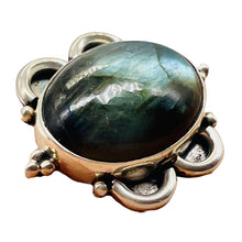 Load image into Gallery viewer, Labradorite Sterling Silver Oval Stone Ring |Size 8 3/4 | Blue Flash | 1 Ring |