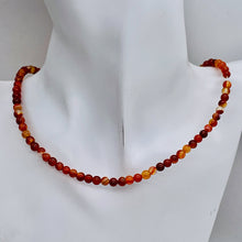 Load image into Gallery viewer, Fiery! Carnelian Agate 4mm Round Beads Strand 110490