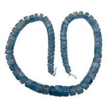 Load image into Gallery viewer, Aquamarine Gem Graduated Wheel Bead 17" Strand | 12x9 - 7x4mm | Blue | 76 Beads|