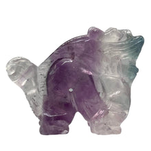 Load image into Gallery viewer, Fluorite Carved Dragon Figurine or Pendant Bead | 40x50x16mm | Purple Green | 1