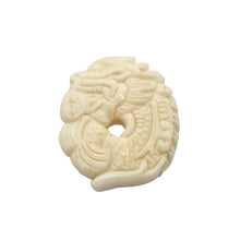 Load image into Gallery viewer, Intricate Hand Carved Fierce Dragon Pendant Bead 10284S