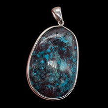 Load image into Gallery viewer, Chrysocolla Sterling Silver Oval Pendant | 2" Long | Blue, Green | 1 Pendant |