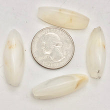 Load image into Gallery viewer, Pristine White Dendritic 28x10x10mm Opal Triangle cut Bead Strand