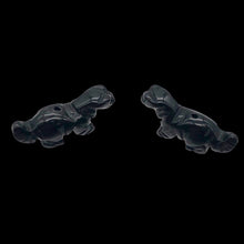 Load image into Gallery viewer, Dinosaur 2 Carved Obsidian Diplodocus Beads | 25x11.5x7.5mm | Black