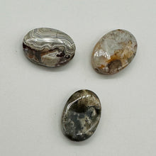 Load image into Gallery viewer, 3 Premium Crazy Lace Agate Oval Focal Beads 4581