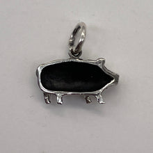 Load image into Gallery viewer, Lucky Pig Sterling Silver Charm | 1/2" Long | Silver | 1 Pendant |