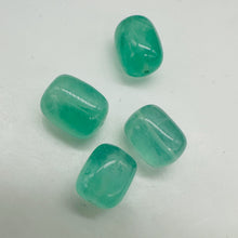 Load image into Gallery viewer, Natural Seafoam Green Fluorite Beads 4pc 19x14mm Blue Purple China