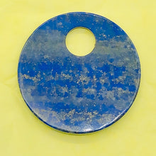 Load image into Gallery viewer, Starry Night Natural Lapis 50mm Disc Pendant Bead 9362I