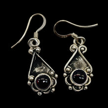 Load image into Gallery viewer, Stellar Red Garnet Sterling Silver Drop/Dangle Earrings | 1 1/4" Long |