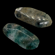 Load image into Gallery viewer, Ocean Jasper Old Stock Long Oval Beads| 45x22x6 to38x20x7mm| Blue, Gray| 2 Beads