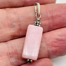 Load image into Gallery viewer, Universal Love! Rectangle Rose Quartz Sterling Silver Pendant | 1 1/2" Long |