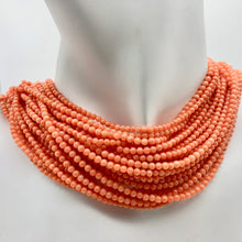 Load image into Gallery viewer, AAA+ Natural Deep Salmon Coral 2mm-3mm Bead 9 inch Strand 2615HS