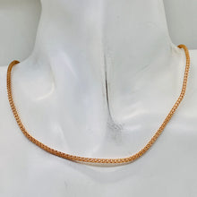 Load image into Gallery viewer, 14K Rose Gold Foxtail Necklace | 3mm | 6.5g | 17 Inch |