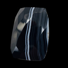 Load image into Gallery viewer, Onyx Flat Faceted Rectangular Pendant Bead | 50x48x14mm | Black White | 1 Bead |