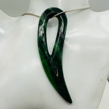 Load image into Gallery viewer, Ruby Zoisite Comma Bead | 94x28x6mm | Green Red | 1 Pendant Bead