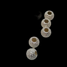 Load image into Gallery viewer, Stardust 5 Shimmering Sterling Silver 4mm Beads 7846
