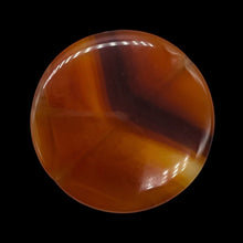Load image into Gallery viewer, Red/Orange Sardonyx Agate Coin Pendant Bead 5677