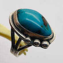 Load image into Gallery viewer, Turquoise Sterling Silver Oval Ring | 10 | Blue | 1 Ring |