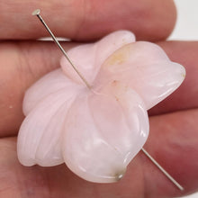 Load image into Gallery viewer, Pink Peruvian Opal Carved 34cts Flower Pendant Bead | 35x32x4mm | Pink | 1 Bead|