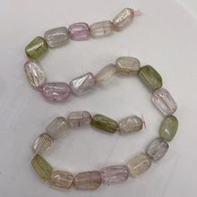 Load image into Gallery viewer, Kunzite 55G Flat Nugget Bead Strand | 16x9x5 to 15x10x4mm | Pink, Green, Clear |