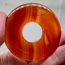 Load image into Gallery viewer, Carnelian Pi Circle Pendant Bead | 66mm | Orange | 2.6" Diameter | 1 Bead |