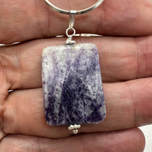Load image into Gallery viewer, Purple Flower Sodalite Faceted Sterling Silver Pendant } 1 3/4" Long| 1 Pendant|