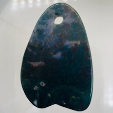 Load image into Gallery viewer, Hand Carved Bloodstone Jasper Bead Pendant Bead | 61x41x6mm | 1 Bead |