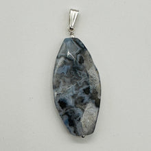 Load image into Gallery viewer, Ocean Jasper Sterling Silver Pendant | 2 1/4" Long | Lavender, Black| 1 Pendant|