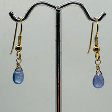 Load image into Gallery viewer, Tanzanite 14K Gold Filled Drop Wire Wrap Earrings | Lavender | 1 Inch Long |