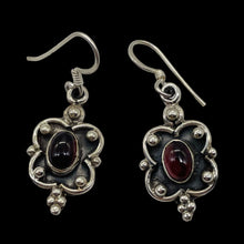 Load image into Gallery viewer, Stellar Red Garnet & 925 Sterling Silver Drop/Dangle Earrings | 1 1/4" Long |