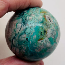 Load image into Gallery viewer, Azurite Display Sphere | 1 7/8" | Green White | 171g | 1 Collector's Item |