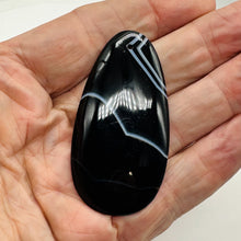Load image into Gallery viewer, Sardonyx Designer Pendant Bead | Black, White | 64x33x6mm | 1 Bead |