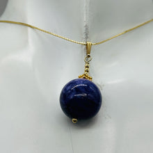 Load image into Gallery viewer, Charoite AAA Large Round 14K Gold Filled Pendant | Purple, White | 1 1/2" Long |