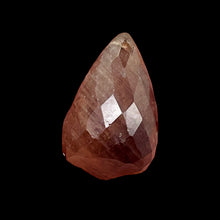 Load image into Gallery viewer, Sapphire Dark Merlot Faceted Briolette Bead | Red | 11 cts | 15x9mm |