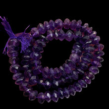 Load image into Gallery viewer, Amethyst Faceted Rondelle Bead Parcel | 8x5mm | Purple | 8 Beads |