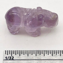 Load image into Gallery viewer, 2 Amethyst Hand Carved Rhinoceros Animal Beads | 20x13x8mm | Purple