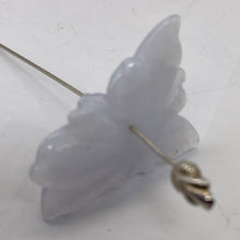 Load image into Gallery viewer, Chalcedony 19ct Hand Carved Flower Bead | 30x28x5mm | Blue | 1 Pendant Bead |