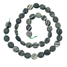 Load image into Gallery viewer, Zebra Jasper Oval Stone | 10x8mm | Black White Chatoyant | 41 Bead(s)