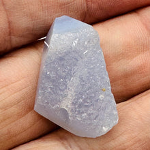 Load image into Gallery viewer, Chalcedony Druzy 30ct Designer Cut Pendant Bead | 27x15x12mm | Blue | 1 Bead |