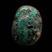 Load image into Gallery viewer, Turquoise Natural Focal 39g Nugget Bead | 42x31x20mnm | Blue, Black | 1 Bead |