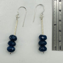 Load image into Gallery viewer, Designer Blue Sodalite Sterling Silver Dangle Earrings 1 3/4 Inch Drop