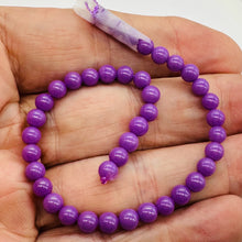 Load image into Gallery viewer, Phosphosiderite AAA Round Beads Half Strand | 8" Long | Purple | 40 Beads |