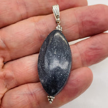 Load image into Gallery viewer, Mookaite Nightime Sterling Silver Marquise Pendant| 2 1/4" Long| Purplish Gray|