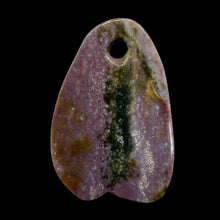 Load image into Gallery viewer, Fancy Jasper Flat Teardrop Pendant Bead | 60x40x7mm | Mauve Green | 1 Bead |