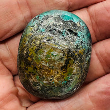 Load image into Gallery viewer, Turquoise Natural Focal 53g Nugget Bead | 44x35x27mm | Blue, Black | 1 Bead |