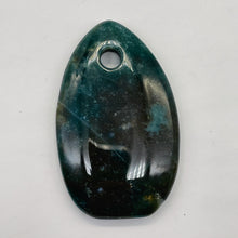 Load image into Gallery viewer, Hand Carved Bloodstone Pendant Bead | Green Red | 54x33x6mm (4.5mm hole)1 Bead |